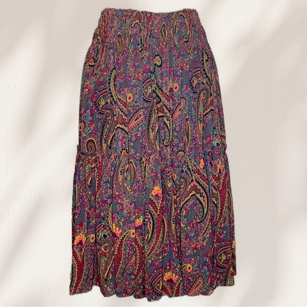 [DKNY] - Paisley Midi Skirt